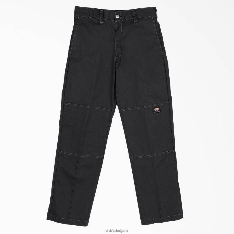 мъже Dickies панталони за скейтборд с двойно коляно черно (bk) облекло R2PH8161
