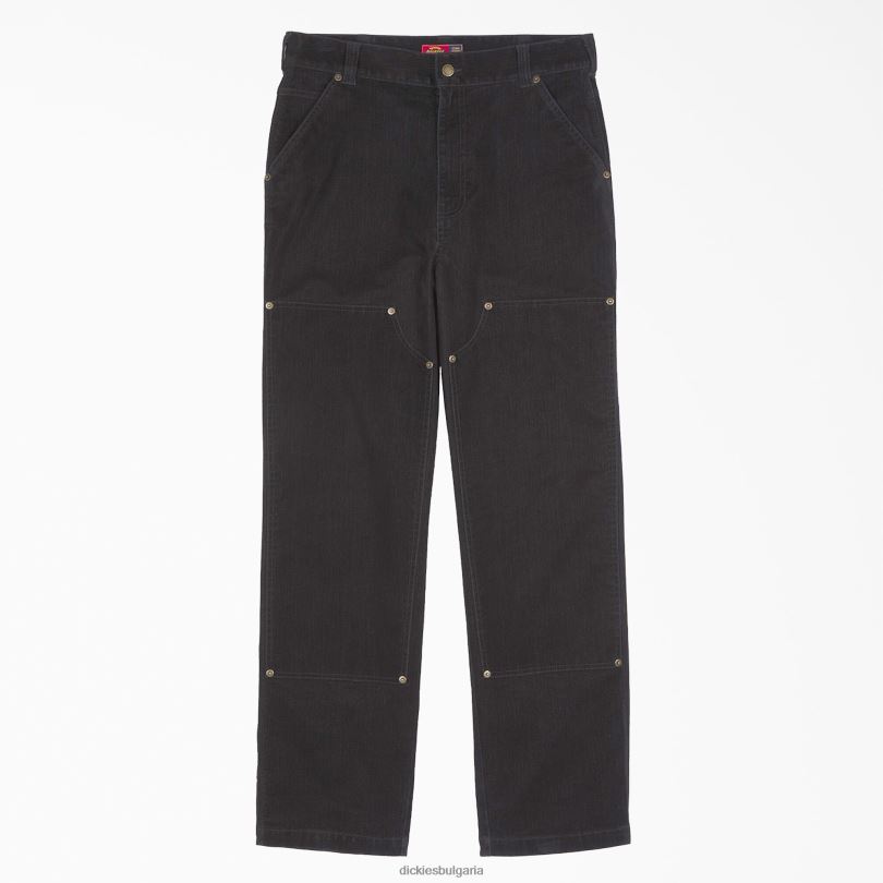 мъже Dickies удобни дънки с двойно коляно на церемонията по откриването черен (bkx) облекло R2PH8283