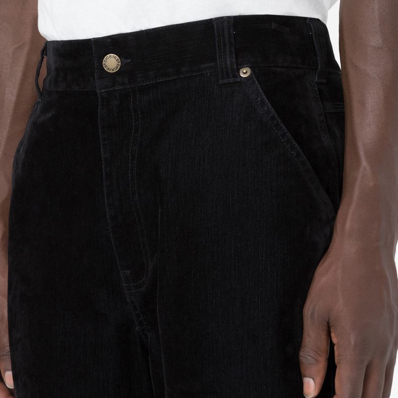 мъже Dickies удобни дънки с двойно коляно на церемонията по откриването черен (bkx) облекло R2PH8283