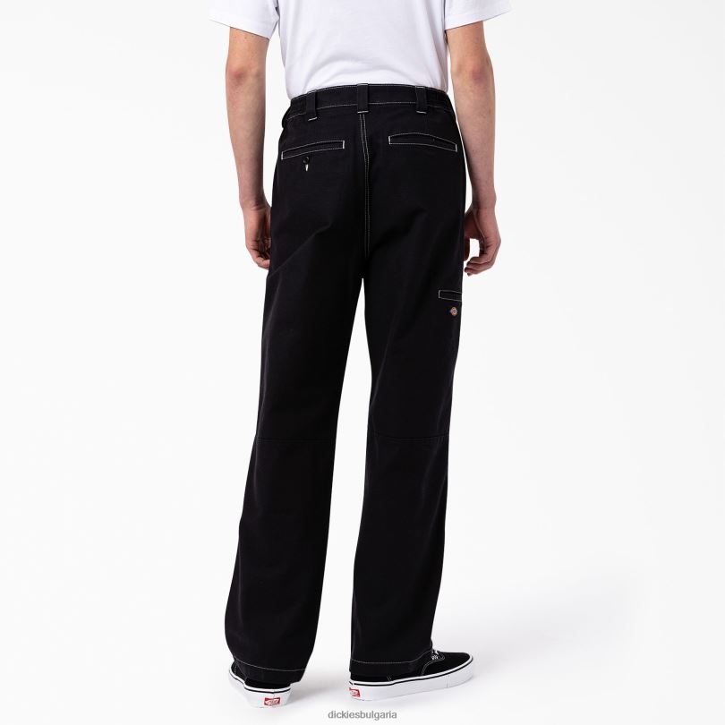 мъже Dickies florala спокоен панталон с двойно коляно черен (bkx) облекло R2PH8227