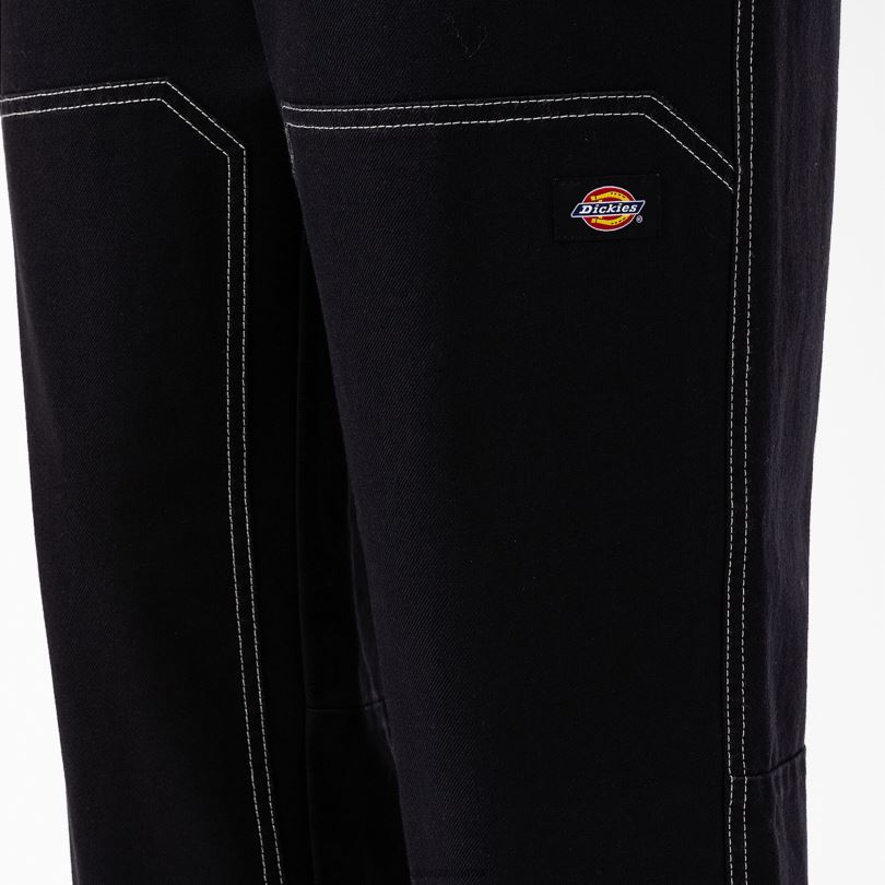 мъже Dickies florala спокоен панталон с двойно коляно черен (bkx) облекло R2PH8227