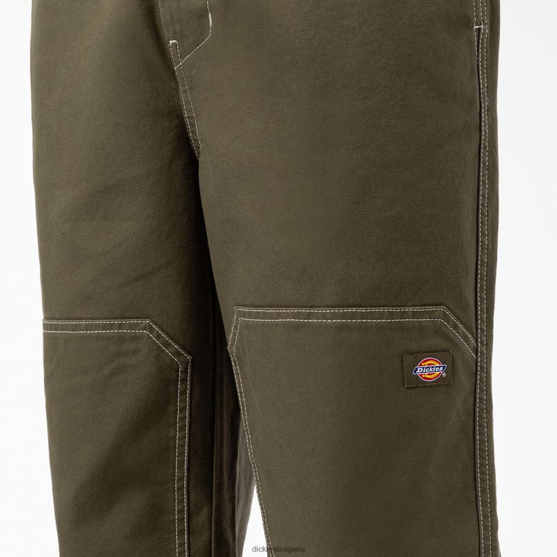 мъже Dickies florala спокоен панталон с двойно коляно военно зелено (ml) облекло R2PH8228