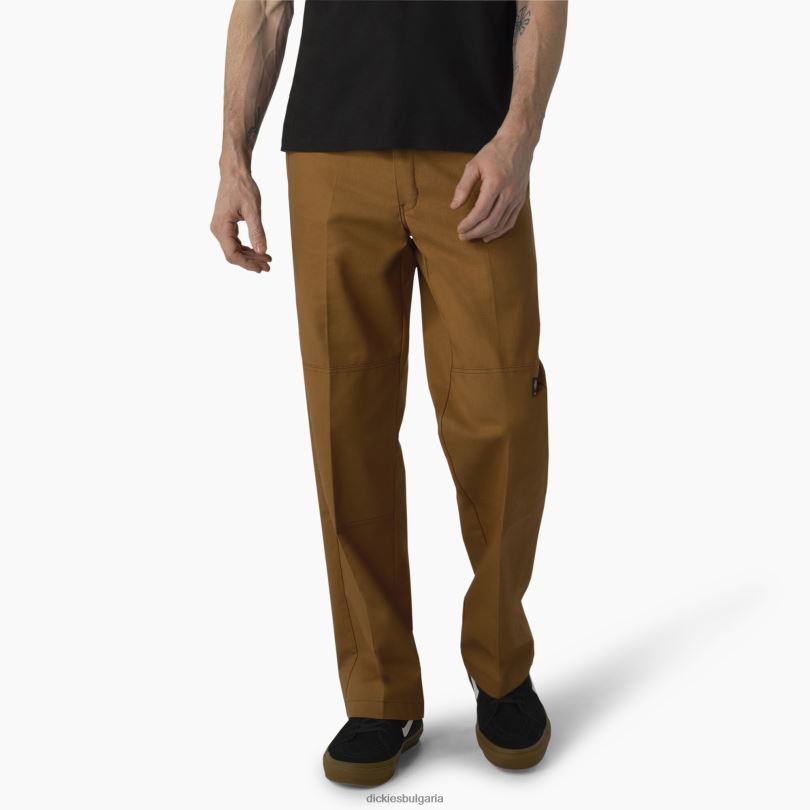 мъже Dickies панталони за скейтборд с двойно коляно кафява патица/контрастен бод (hwc) облекло R2PH8164