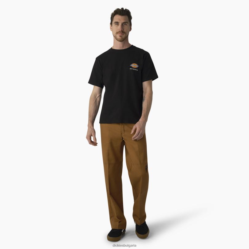 мъже Dickies панталони за скейтборд с двойно коляно кафява патица/контрастен бод (hwc) облекло R2PH8164