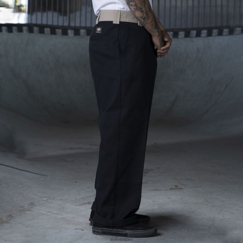 мъже Dickies ronnie sandoval панталон с двойно коляно черен/пустинен пясъчен цветен блок (bdc) облекло R2PH8233
