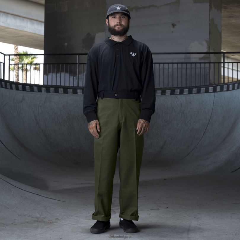 мъже Dickies ronnie sandoval панталон с двойно коляно маслиненозелен/черен цветен блок (oac) облекло R2PH8235