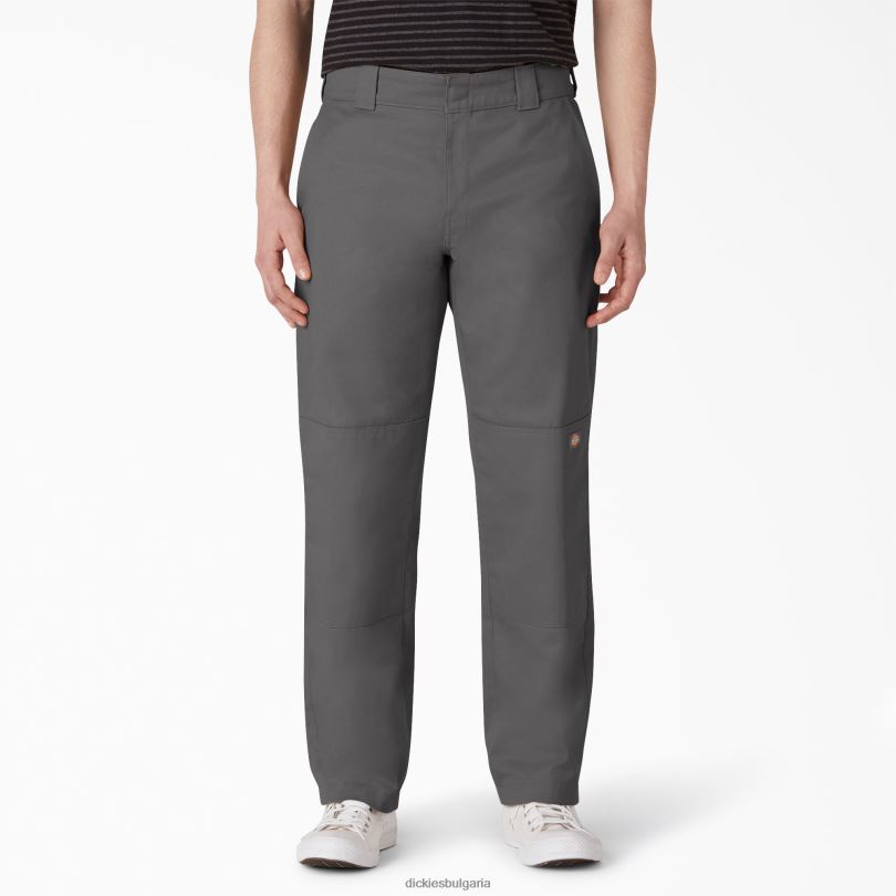 мъже Dickies плоски предни панталони с двойно коляно шисти сиво (sl) облекло R2PH8310