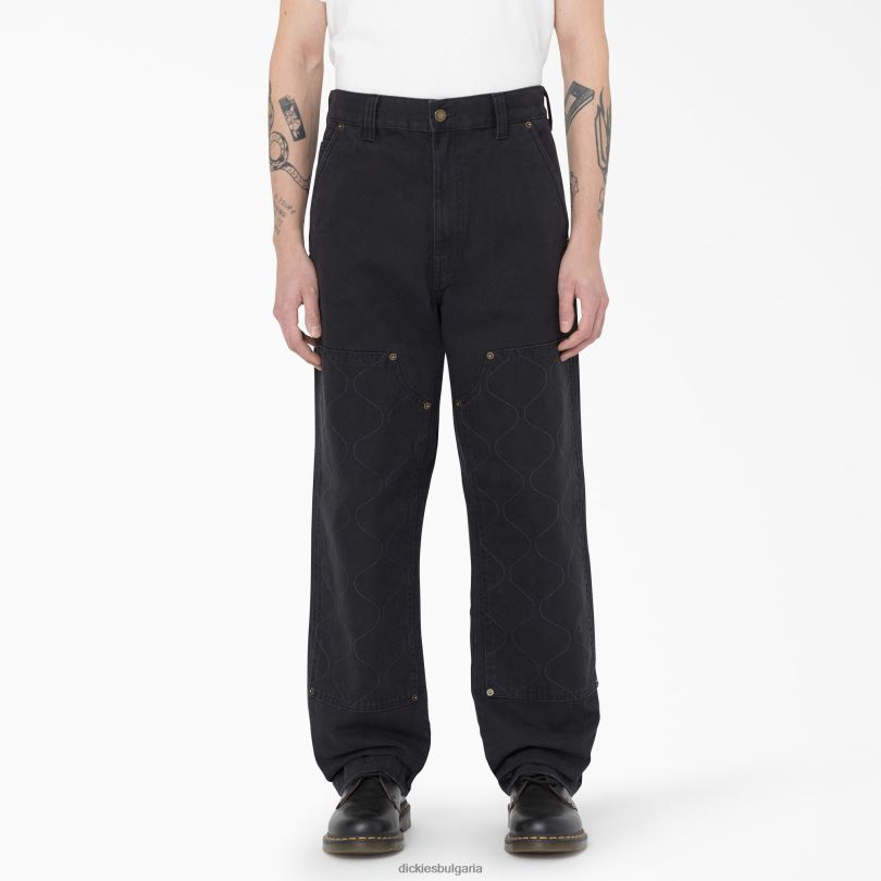 мъже Dickies thorsby двоен преден помощен панталон черен (bkx) облекло R2PH8294
