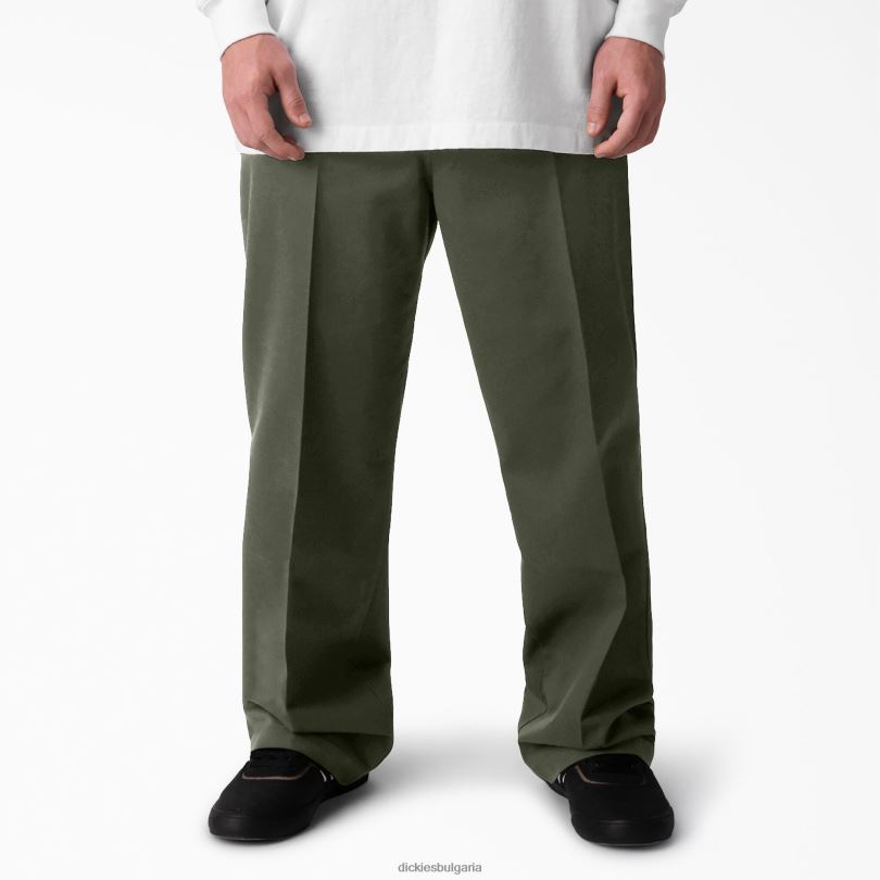 мъже Dickies широки панталони jamie foy маслинено зелено (og) облекло R2PH8196