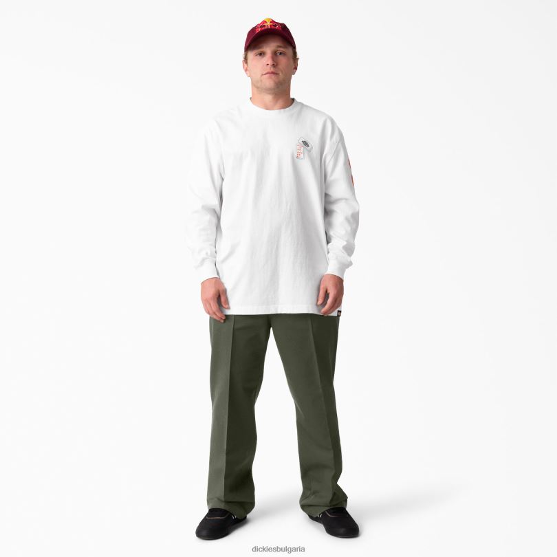 мъже Dickies широки панталони jamie foy маслинено зелено (og) облекло R2PH8196