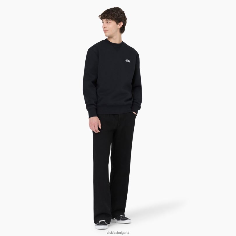 мъже Dickies широки дънки за скейтборд wingville черен деним (l9d) облекло R2PH8272