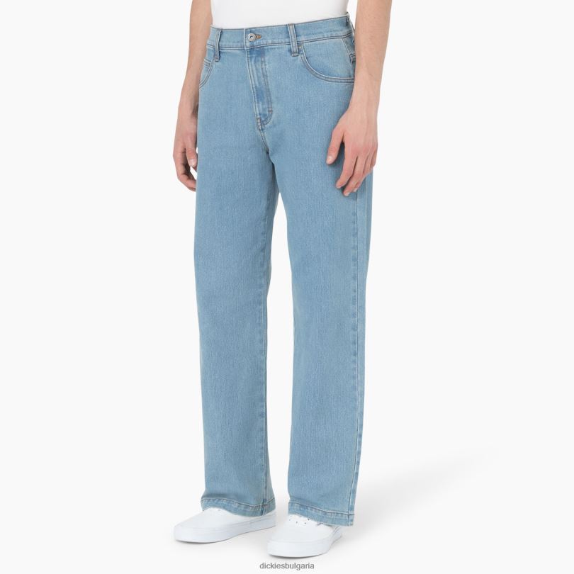 мъже Dickies широки дънки за скейтборд wingville светъл деним (ltd) облекло R2PH8271