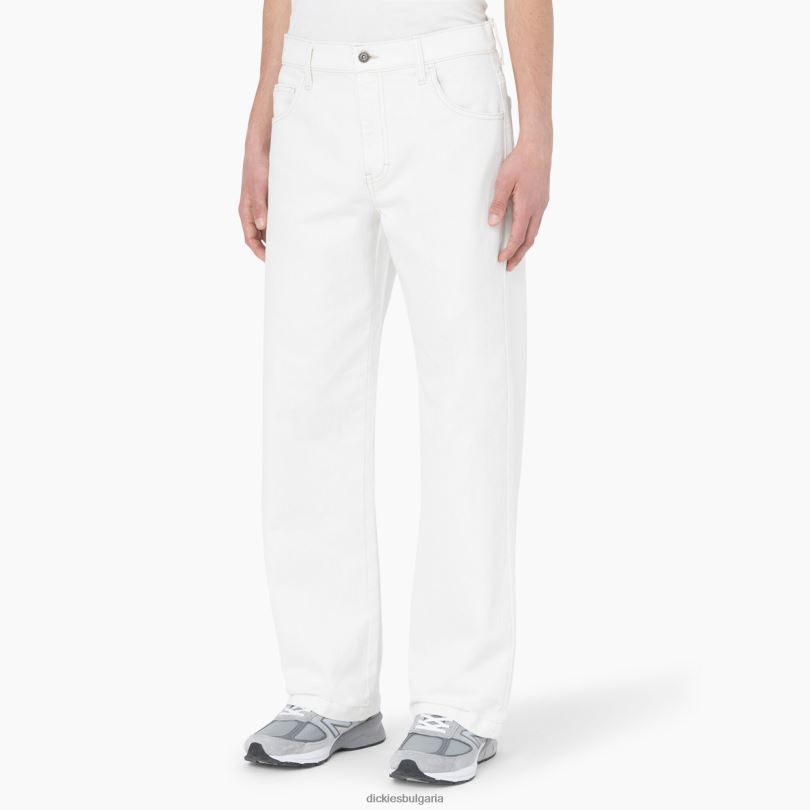 мъже Dickies широки дънки за скейтборд wingville естествено бежово (nt) облекло R2PH8273