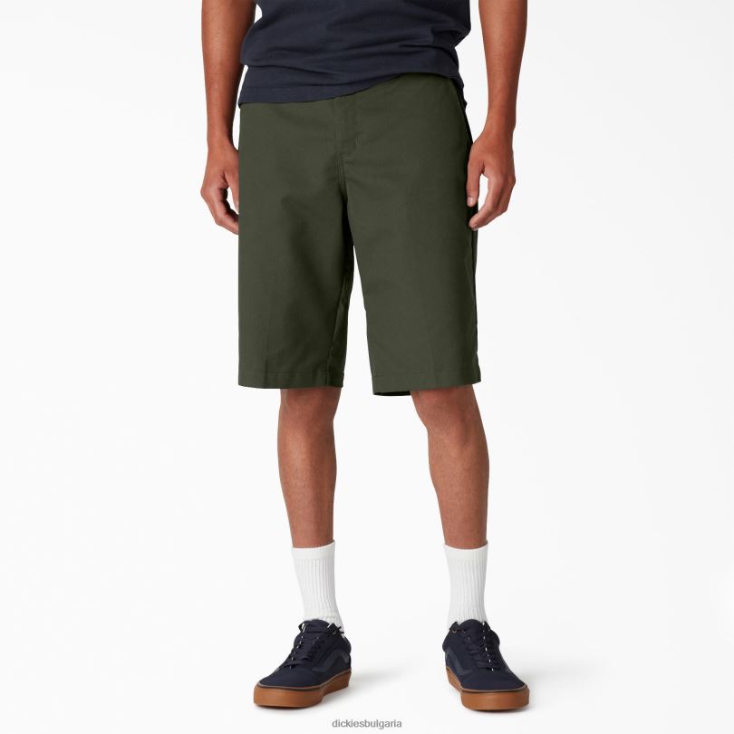 мъже Dickies тесни шорти за скейтборд 11" маслинено зелено (og) облекло R2PH8385