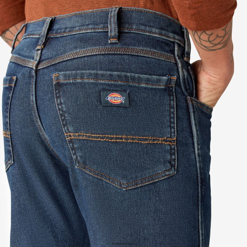 мъже Dickies топли дънки с 5 джоба stonewashed indigo (siwr) облекло R2PH8320