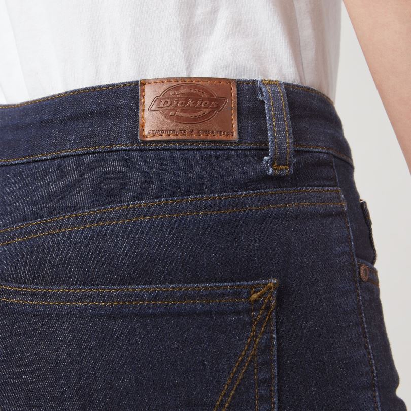 Жени Dickies перфектна форма тесни дънки капри изплакнато индиго синьо (rnb) облекло R2PH81870