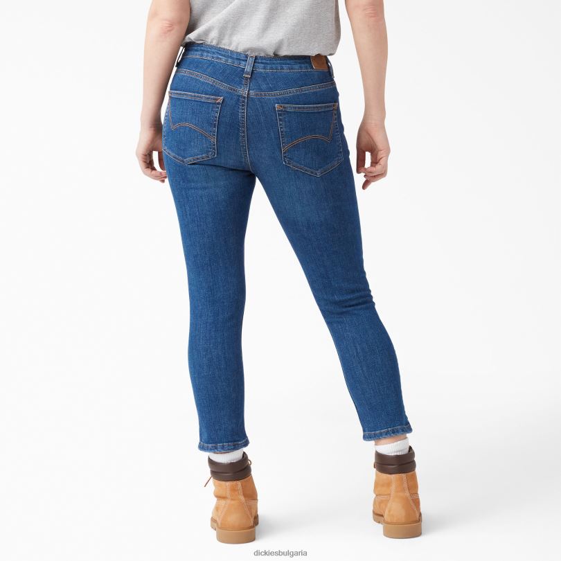Жени Dickies перфектна форма тесни дънки капри stonewashed индиго синьо (snb) облекло R2PH81871