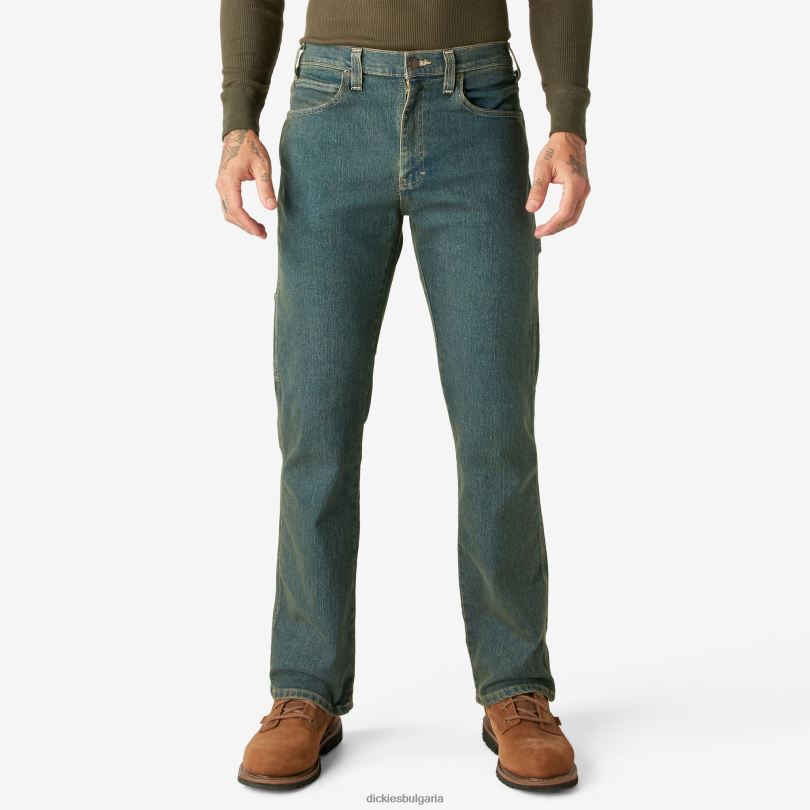 мъже Dickies гъвкави дънки със спокойна кройка наследствено оцветено каки (thk) облекло R2PH8192