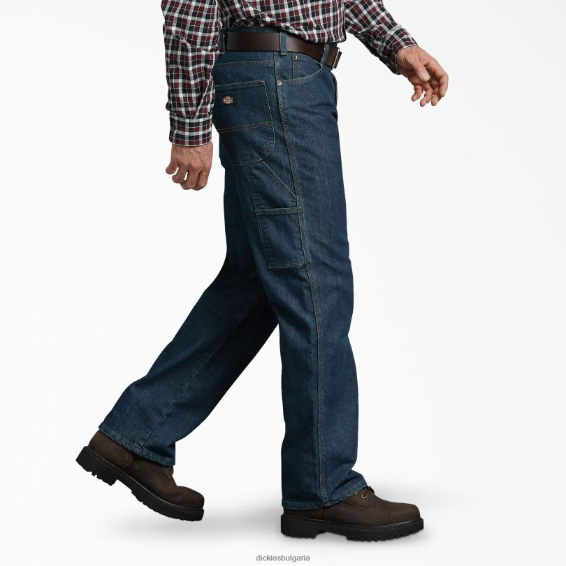 мъже Dickies спокойна кройка дърводелски дънки наследствено оцветено каки (thk) облекло R2PH8245