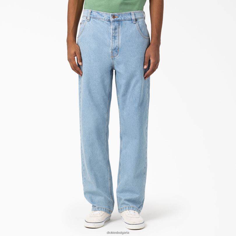 мъже Dickies широки дънки thomasville светъл деним (ltd) облекло R2PH8218