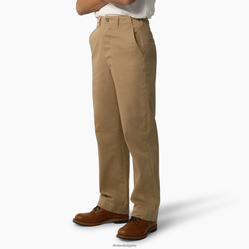 мъже Dickies Военен панталон от 1922 г изплакнат крамертън слънчев тен (ras) облекло R2PH871