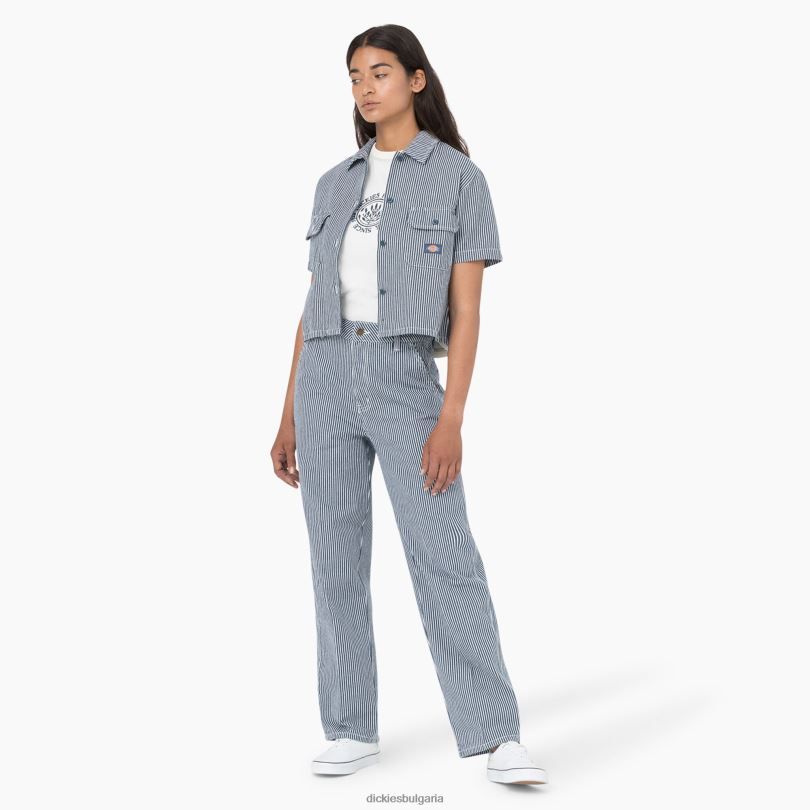 Жени Dickies панталони с хикори райе редовен облекло R2PH81778