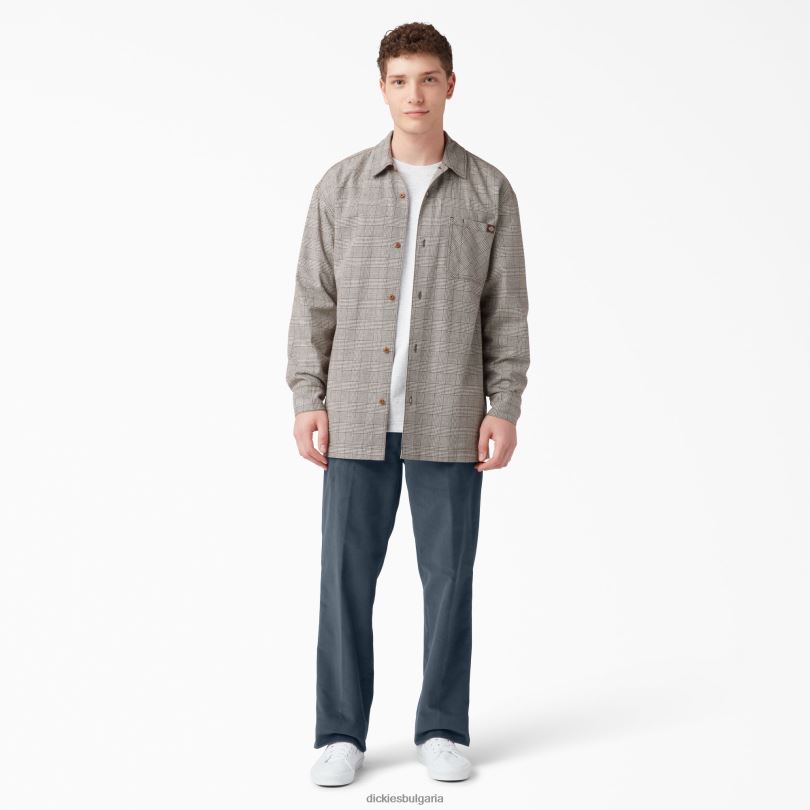 мъже Dickies плоски панталони от кадифено кадифе военновъздушно синьо (af) облекло R2PH8256