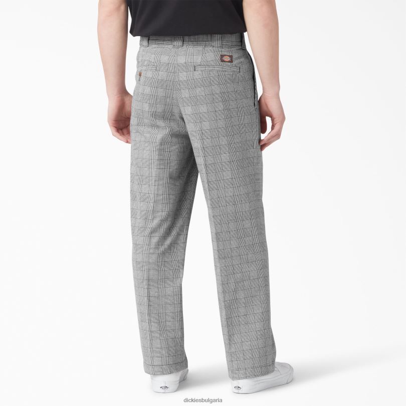 мъже Dickies плисирани панталони bakerhill кафяво каре (bp3) облекло R2PH8318