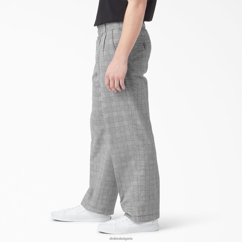 мъже Dickies плисирани панталони bakerhill кафяво каре (bp3) облекло R2PH8318