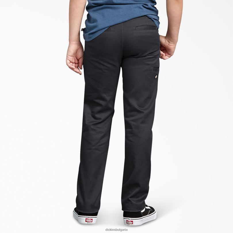 деца Dickies гъвкави тесни панталони черно (bk) облекло R2PH82648