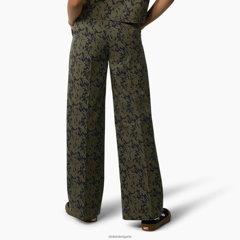 Жени Dickies drewsey камуфлажен панталон с широки крачоли редовен облекло R2PH81900