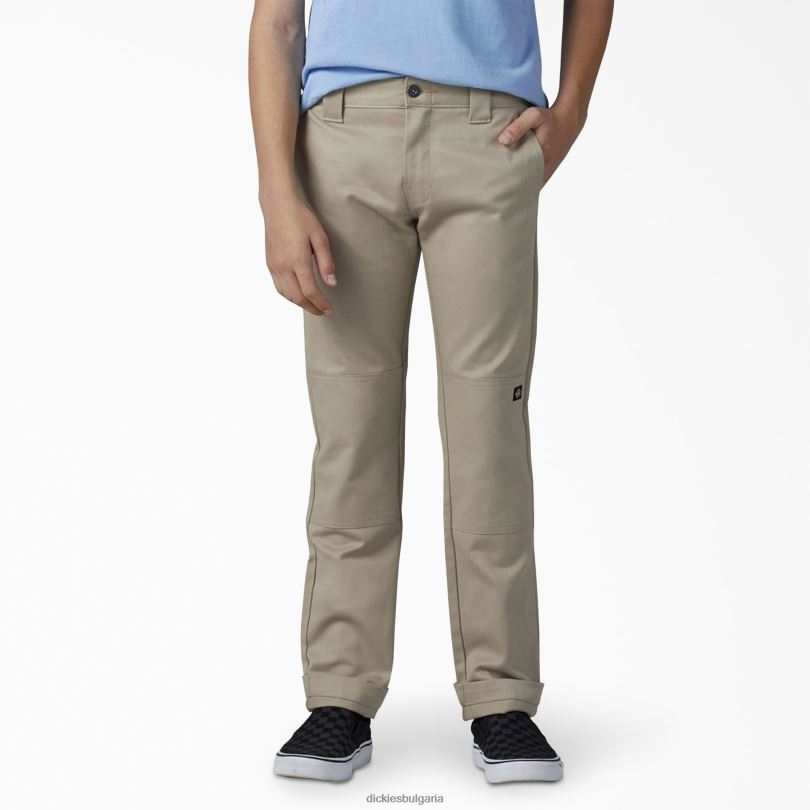 деца Dickies гъвкав тесни панталони с двойно коляно пустинен пясък (ds) облекло R2PH82662