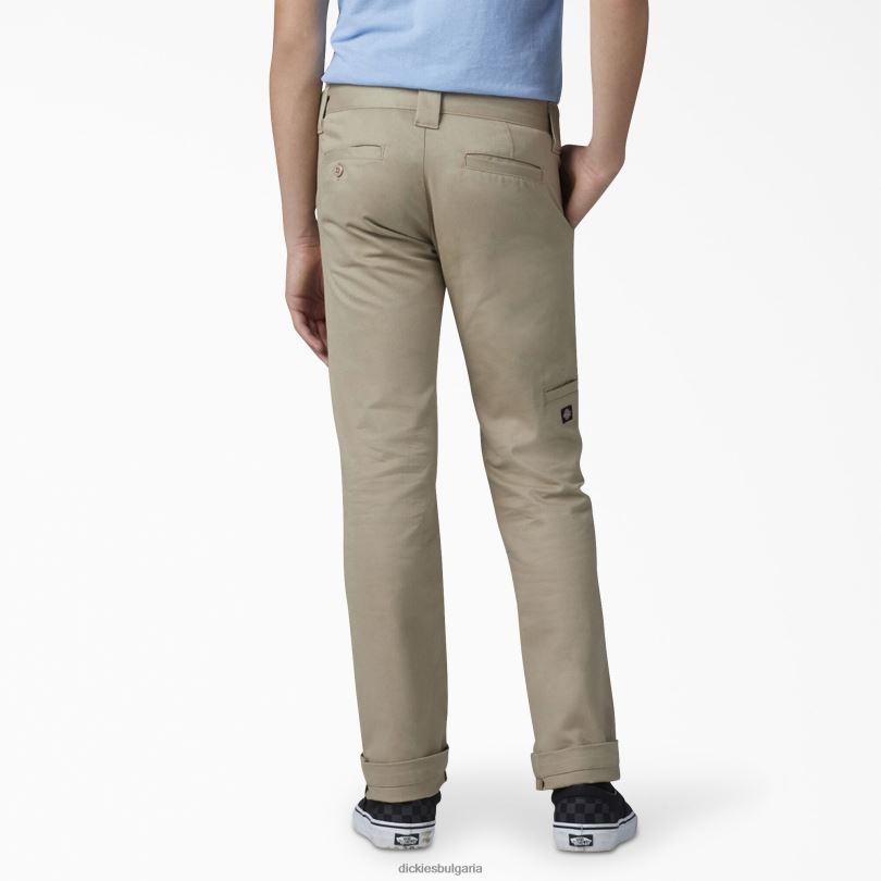 деца Dickies гъвкав тесни панталони с двойно коляно пустинен пясък (ds) облекло R2PH82662