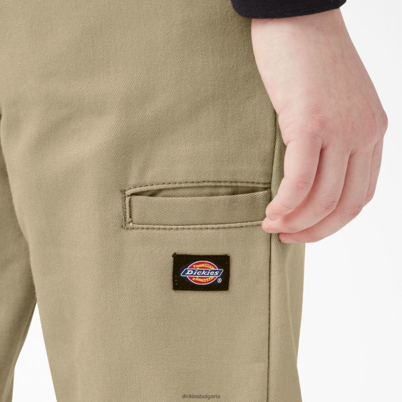 деца Dickies гъвкави тесни панталони каки (kh) облекло R2PH82651