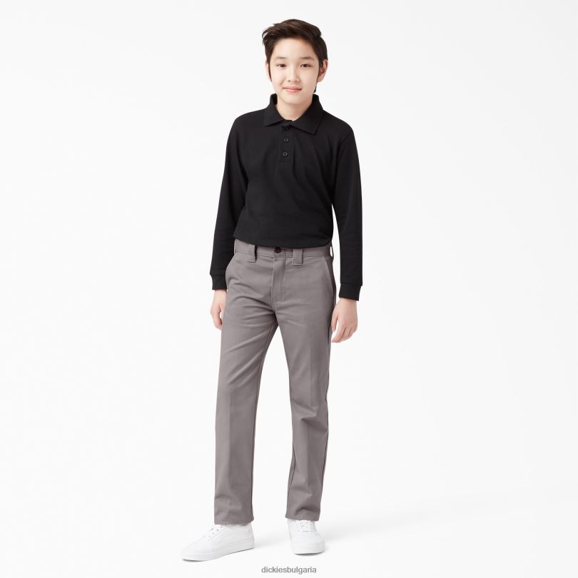 деца Dickies гъвкави тесни панталони сребро (sv) облекло R2PH82652