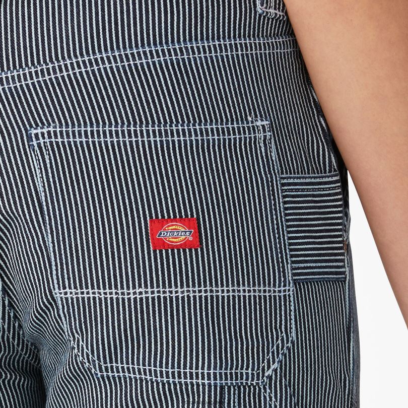 Жени Dickies дърводелски къси панталони с хикори райе 11