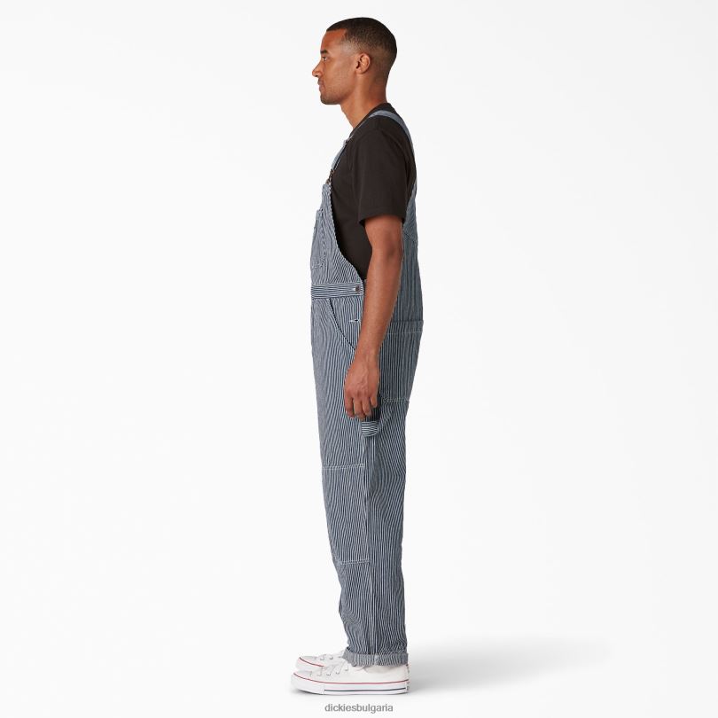 мъже Dickies гащеризон с двоен нагръдник на хикори райе редовен облекло R2PH81515