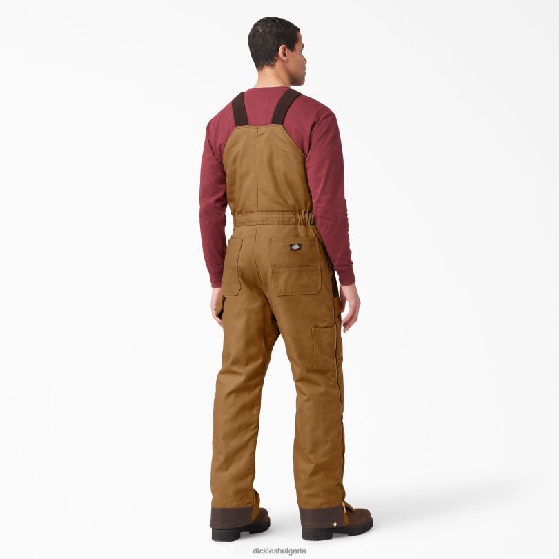 мъже Dickies гащеризон с изолиран нагръдник кафява патица (bd) облекло R2PH81442