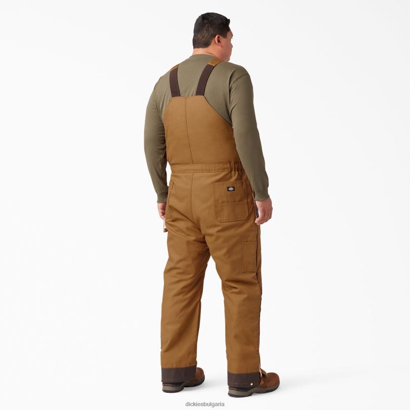 мъже Dickies гащеризон с изолиран нагръдник кафява патица (bd) облекло R2PH81442