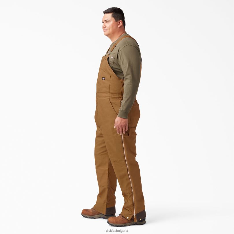 мъже Dickies гащеризон с изолиран нагръдник кафява патица (bd) облекло R2PH81442
