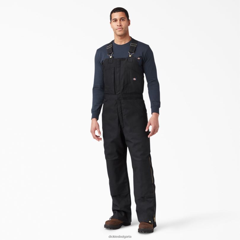 мъже Dickies гащеризон с изолиран нагръдник черно (bk) облекло R2PH81443