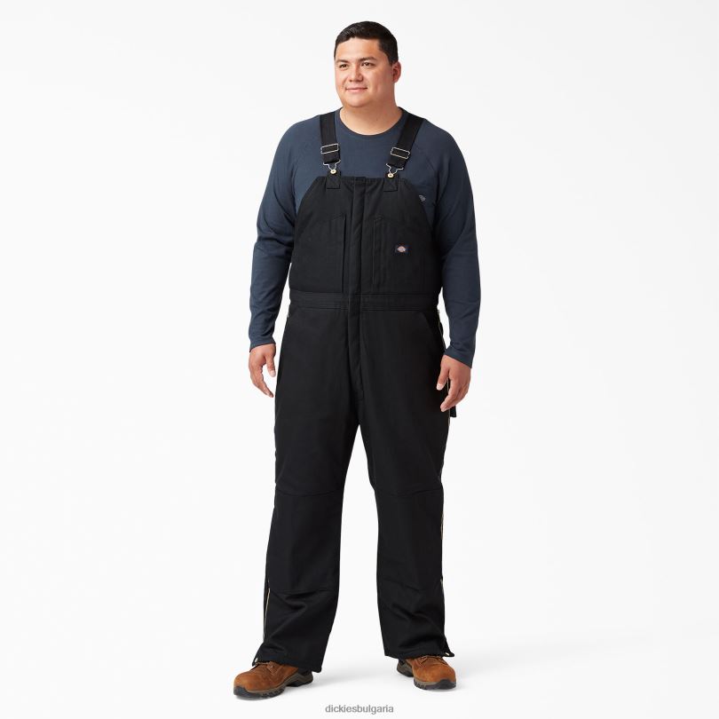 мъже Dickies гащеризон с изолиран нагръдник черно (bk) облекло R2PH81443