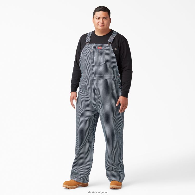 мъже Dickies гащеризон с лигавник с райета от хикори хикори ивица (hs) облекло R2PH81245