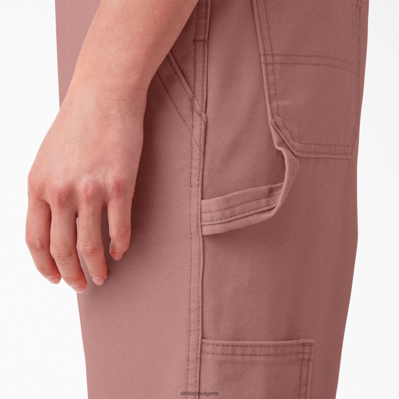 Жени Dickies гащеризон със спокойна кройка изплакната пепелна роза (rar) облекло R2PH81557