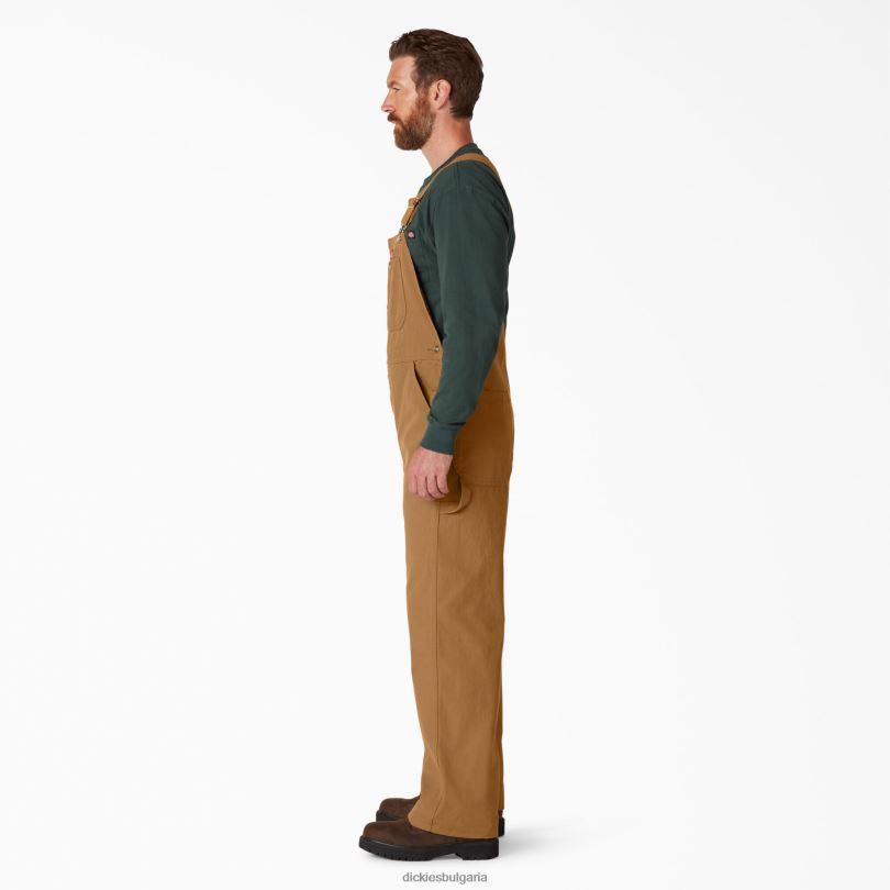 мъже Dickies класически гащеризон с лигавник изплакната кафява патица (rbd) облекло R2PH81216
