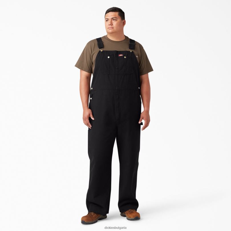мъже Dickies класически гащеризон с лигавник изплакнато черно (rbk) облекло R2PH81217
