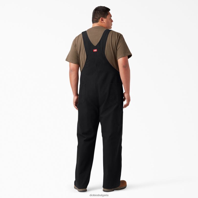 мъже Dickies класически гащеризон с лигавник изплакнато черно (rbk) облекло R2PH81217