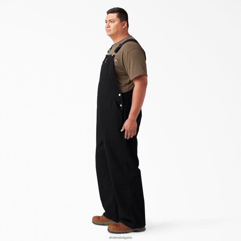 мъже Dickies класически гащеризон с лигавник изплакнато черно (rbk) облекло R2PH81217