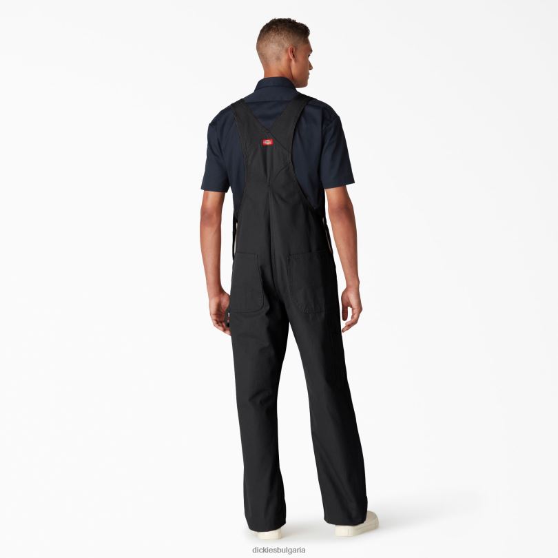 мъже Dickies класически гащеризон с лигавник изплакнато черно (rbk) облекло R2PH81217
