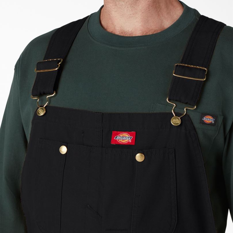 мъже Dickies класически гащеризон с лигавник изплакнато черно (rbk) облекло R2PH81217